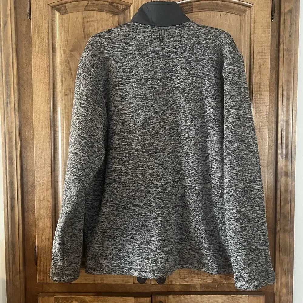 Eddie Bauer Sweater Mens‎ Large Gray Knit Pullover Fleece - Picture 4 of 12